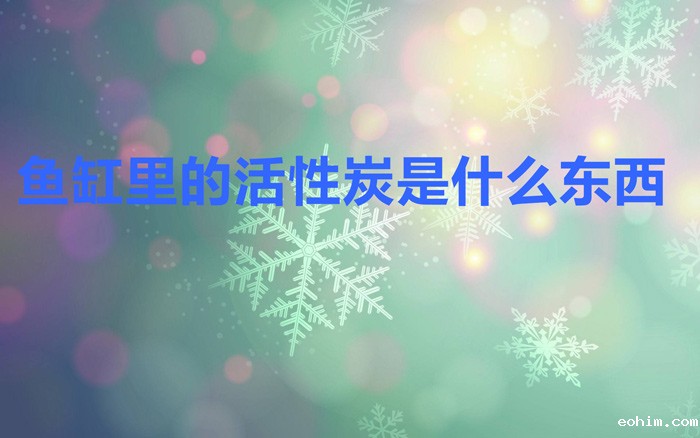 鱼缸里的活性炭是什么东西